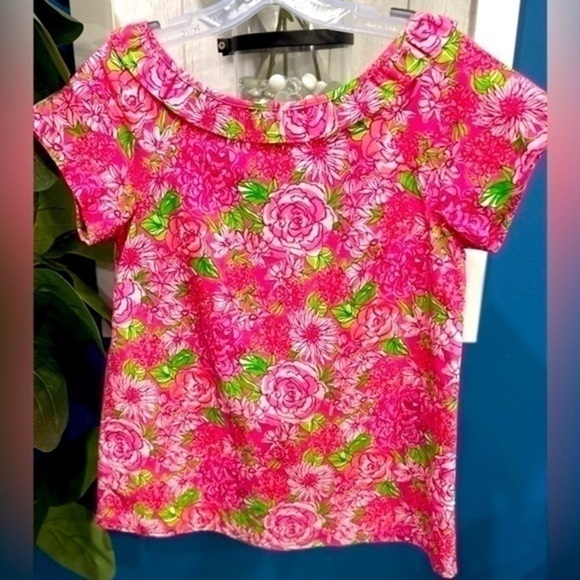 Lily Pulitzer Kipper Lapis Top woman size 2 - Picture 3 of 9